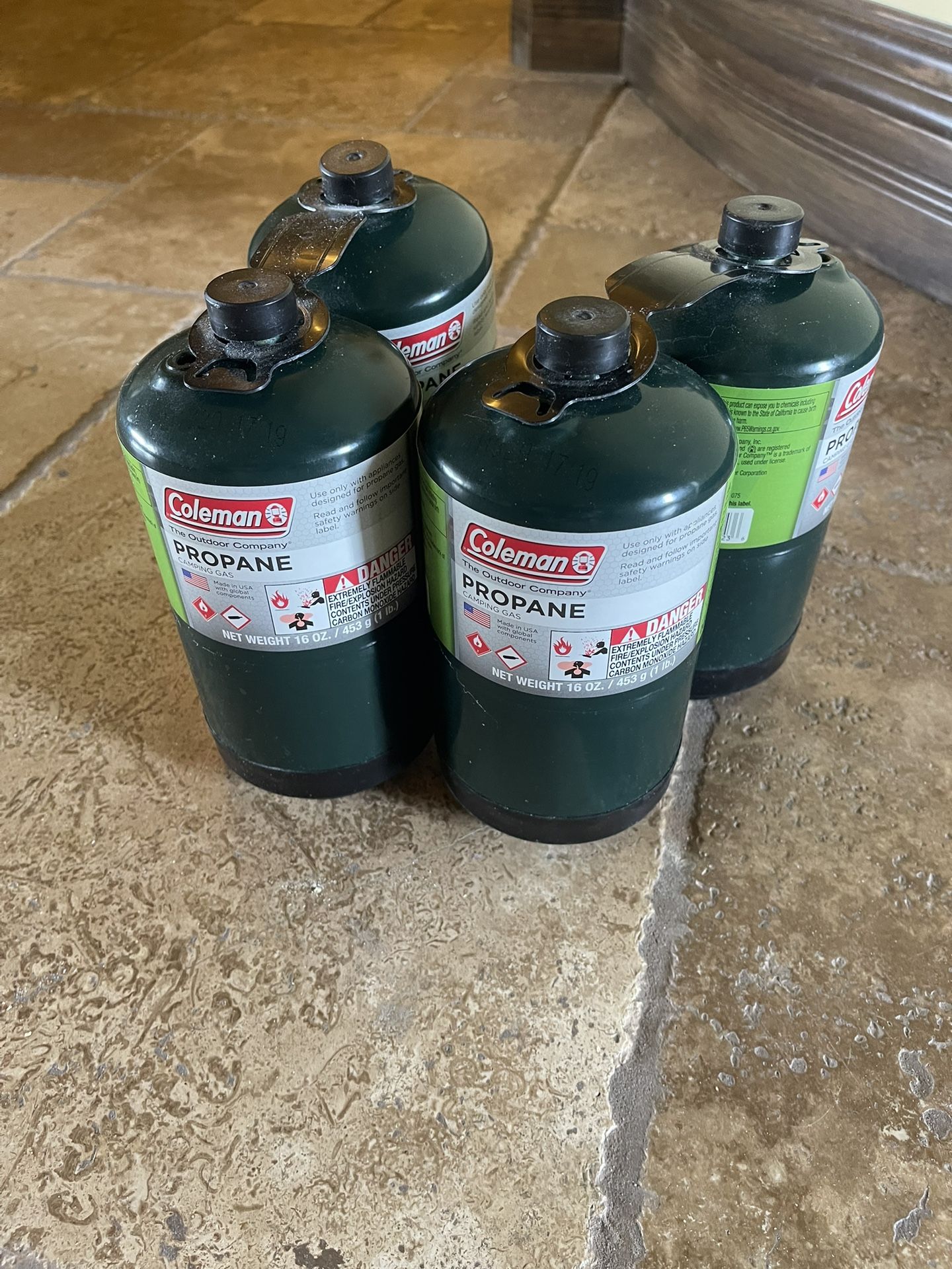 New! 4 Coleman Propane Cylinders