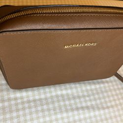 Michael Kors Brown Saffiano Leather