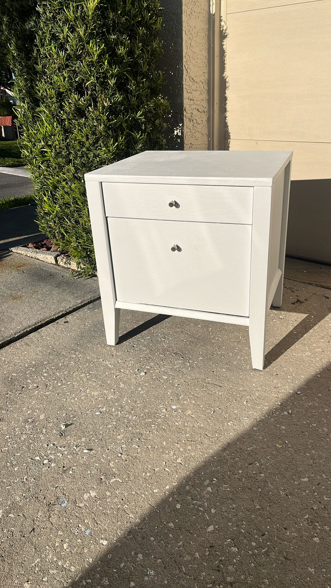 White Nightstand Or File Cabinet