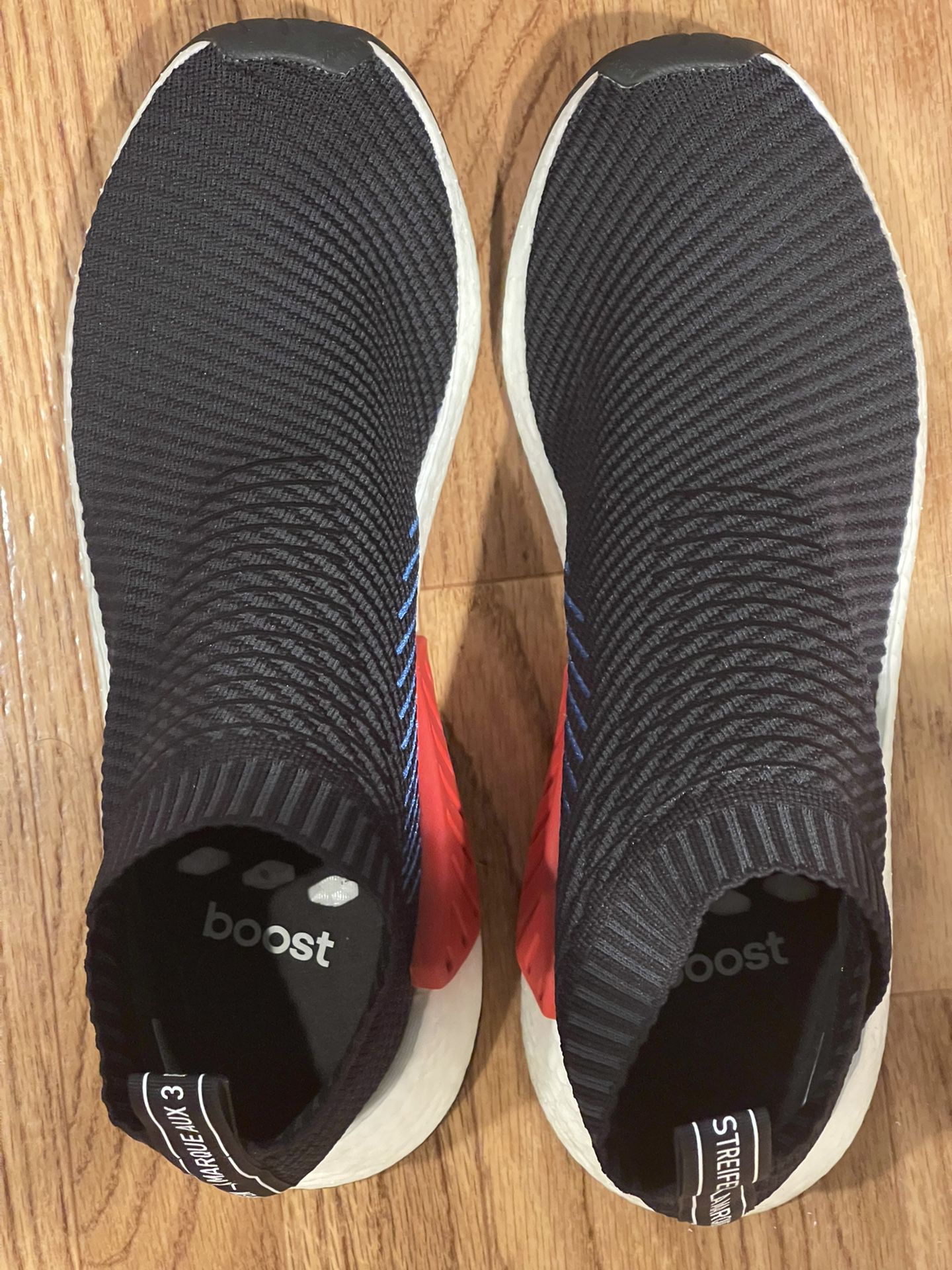 rebanada Incentivo Ennegrecer Adidas NMD CS2 Core Black Red Solid Size12 for Sale in Los Angeles, CA -  OfferUp