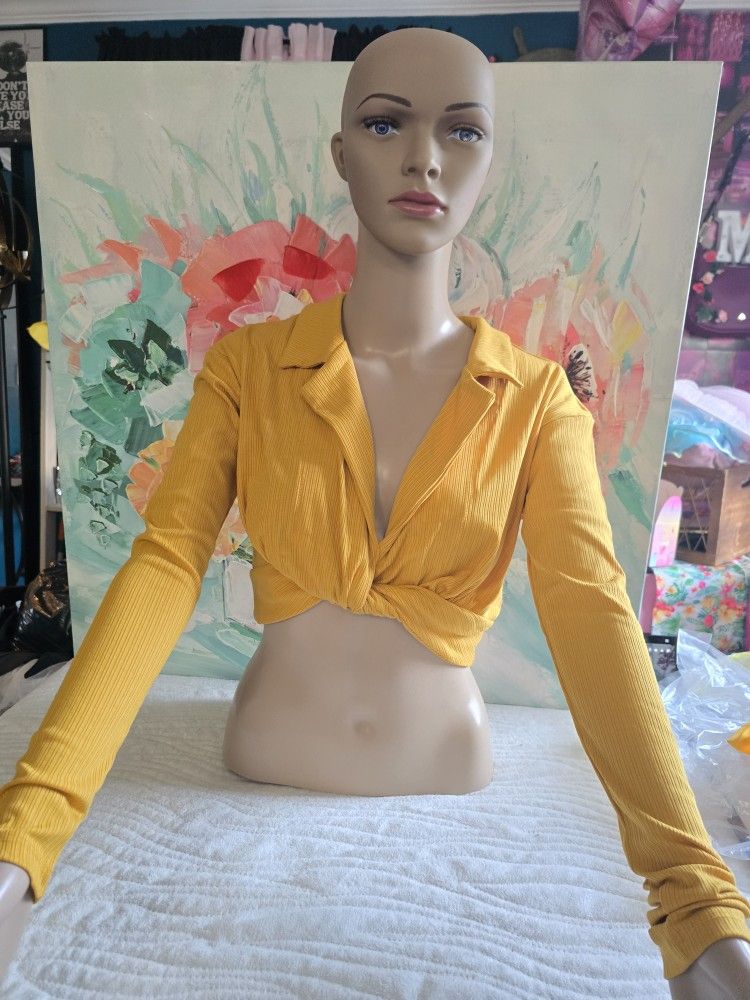 long-sleeved crop top