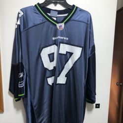 Reebok NFL Seattle Seahawks #97 Kerney Jersey Men's White Size XXL