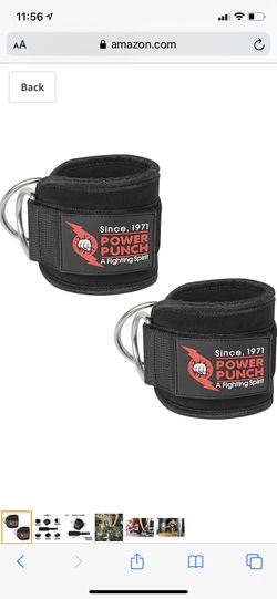 POWER PUNCH Ankle Straps for Cable Machines | Glute Workouts | Leg Workouts | Weight Machines | Leg Extensions | Cable Kickback | Neoprene Padded Sup