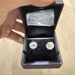 Lab grown diamond earrings 10.16 ctw