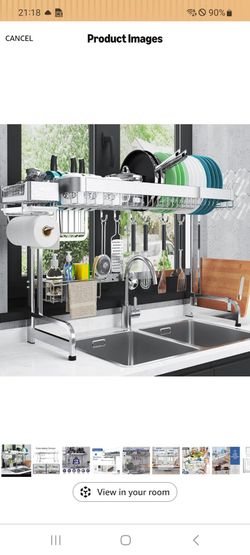 BRAND NEW Stainless Steel Over the Sink Dish Rack
