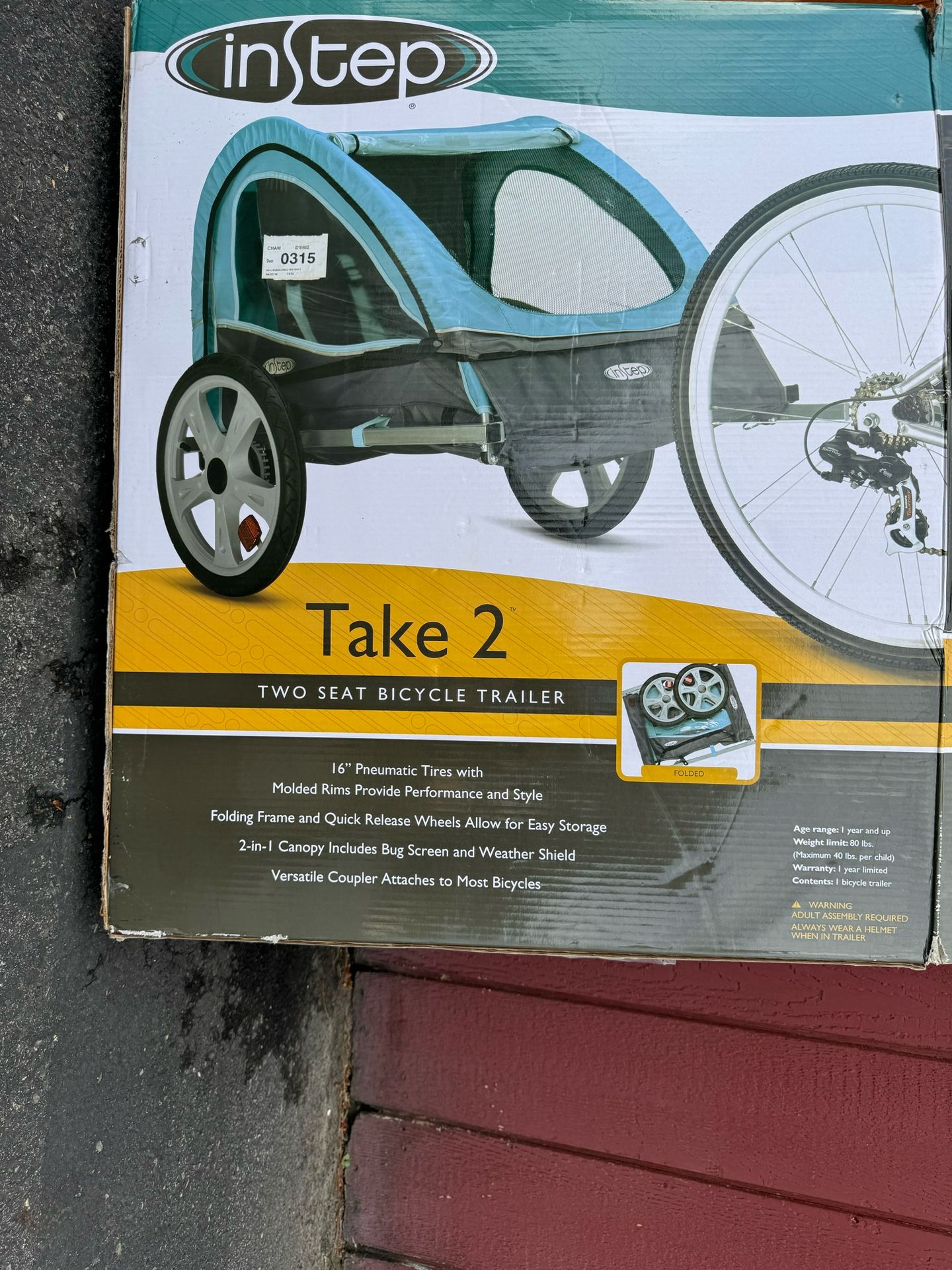 Two seat bicycle trailer - InStep Take 2