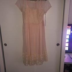 Spirit Of Grace Beige Dress (Size Large)