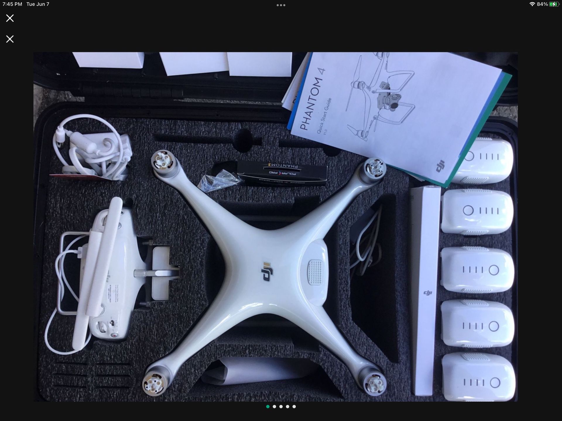 DJI Phantom 4 DRONE Professional Quadcopter with Camera and 3-Axis Gimbal - White $700 Cash Only