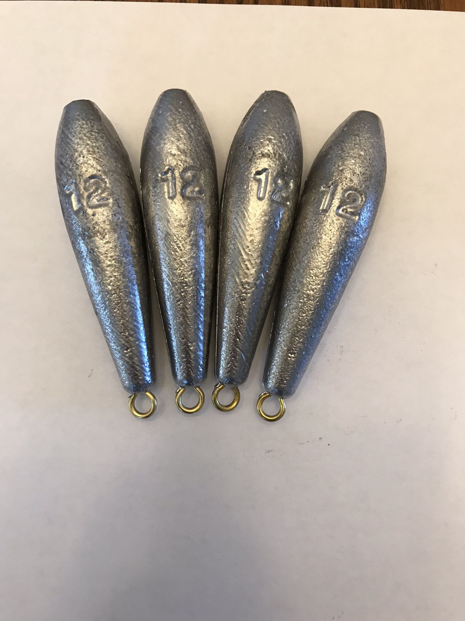 12oz Fishing Sinkers - (4) Total