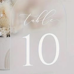 Wedding Table Numbers