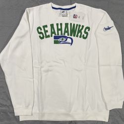 NWT Nike SEATTLE SEAHAWKS White Long Sleeve Crew Sweatshirt (Men’s Size XL) - $45