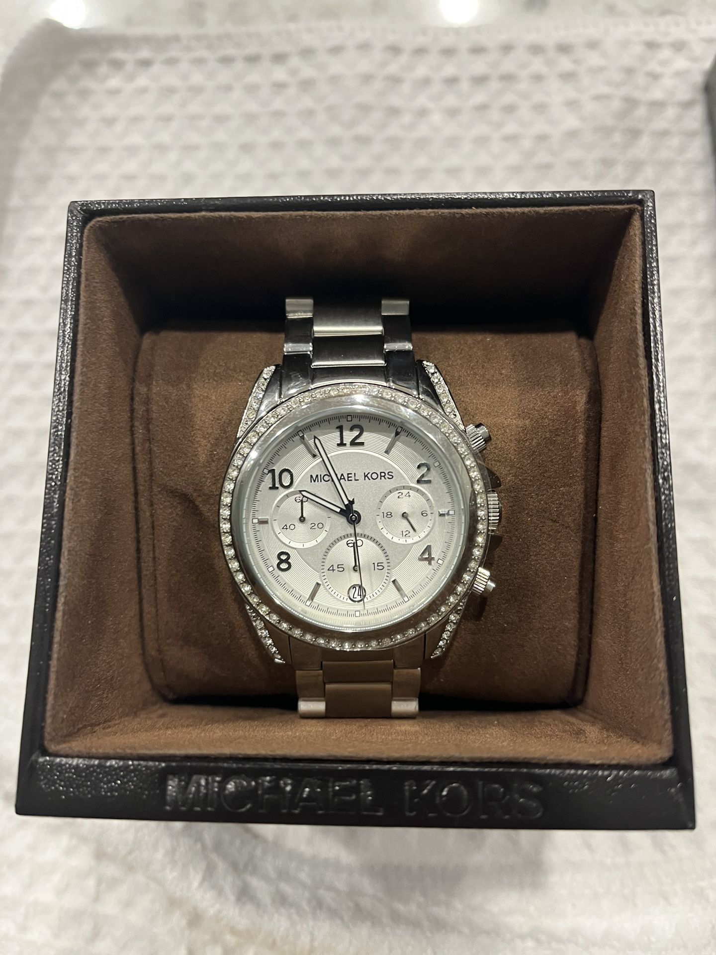Large Face Micheal Kors Watch Two Tone black face rose gold silver MICHAEL | Mercari main image 2