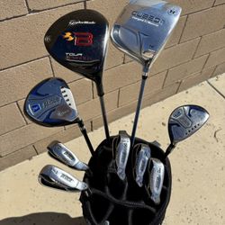 Beginner Golf Club Set + Stand Bag – TaylorMade Driver 初学者高尔夫球杆套装 + 支架包 – TaylorMade 一号木杆