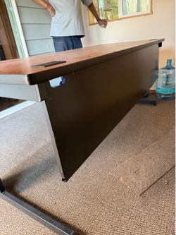 Desk with keyboard slide