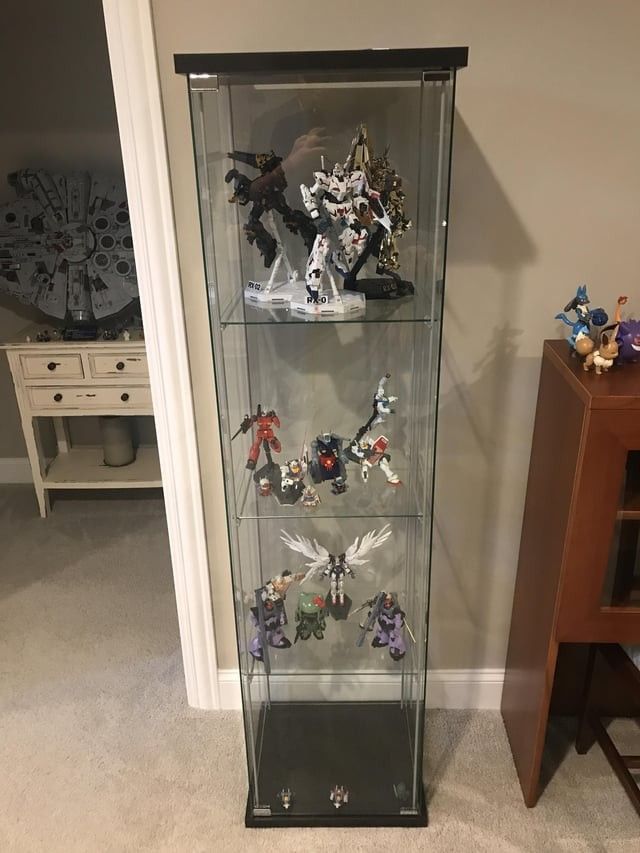 IKEA Detolf Display Glass Cabinet (Black)