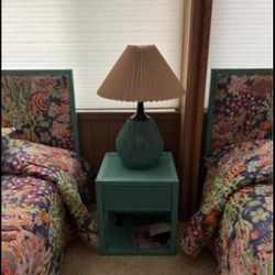 Vintage Wicker Lamp