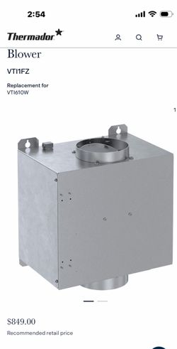 New Thermador Inline Vent blower 600CFM for vent hood