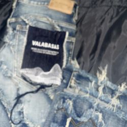 Valabasas Flared and Stacked Designer Jeans - Size 32