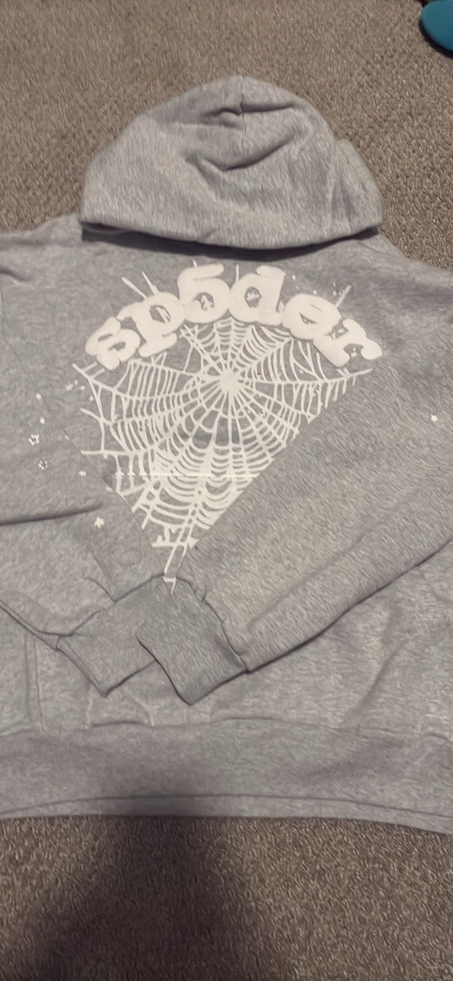 Spider Hoodie Grey And White