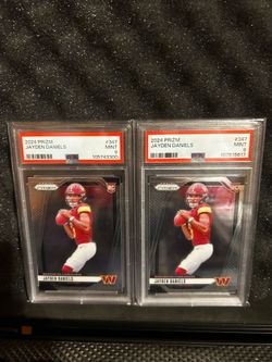 Jayden Daniels 2024 Prizm RC PSA 9 Lot of 2