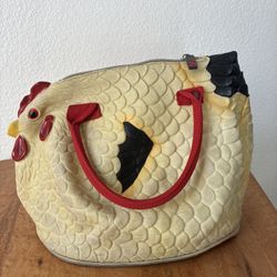 Chiq Chicken Purse Bag Tote Rubber 
