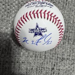 Michael Brantley Signed Autographed Official 2021 All Star Game Baseball Beckett