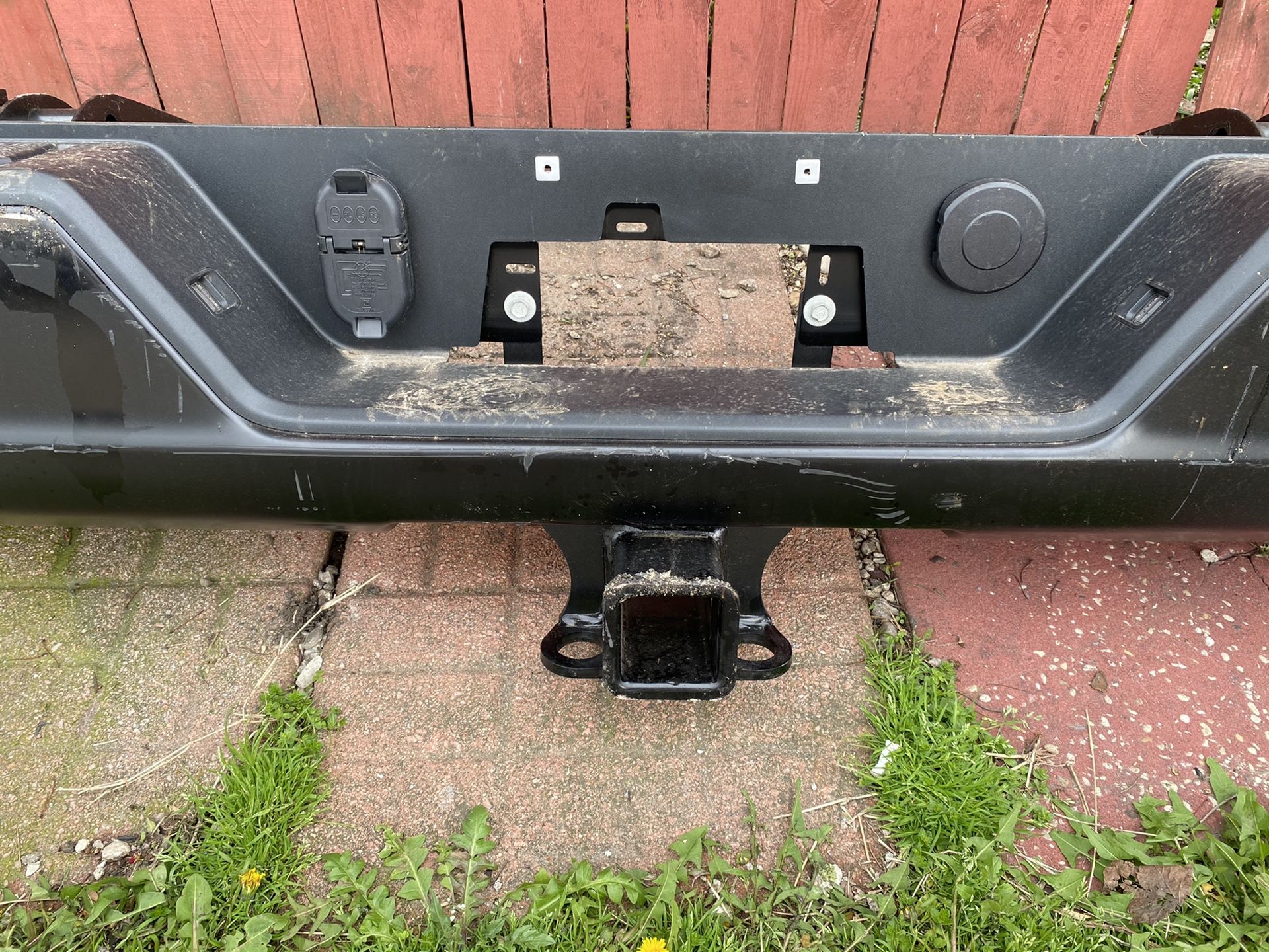 Parts rear bumper with tow hitch 2020 Chevy Silverado.