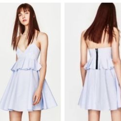 Zara Trafaluc Peplum Baby Doll Dress.  Size M