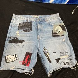 ZARA graphic jorts size (36)