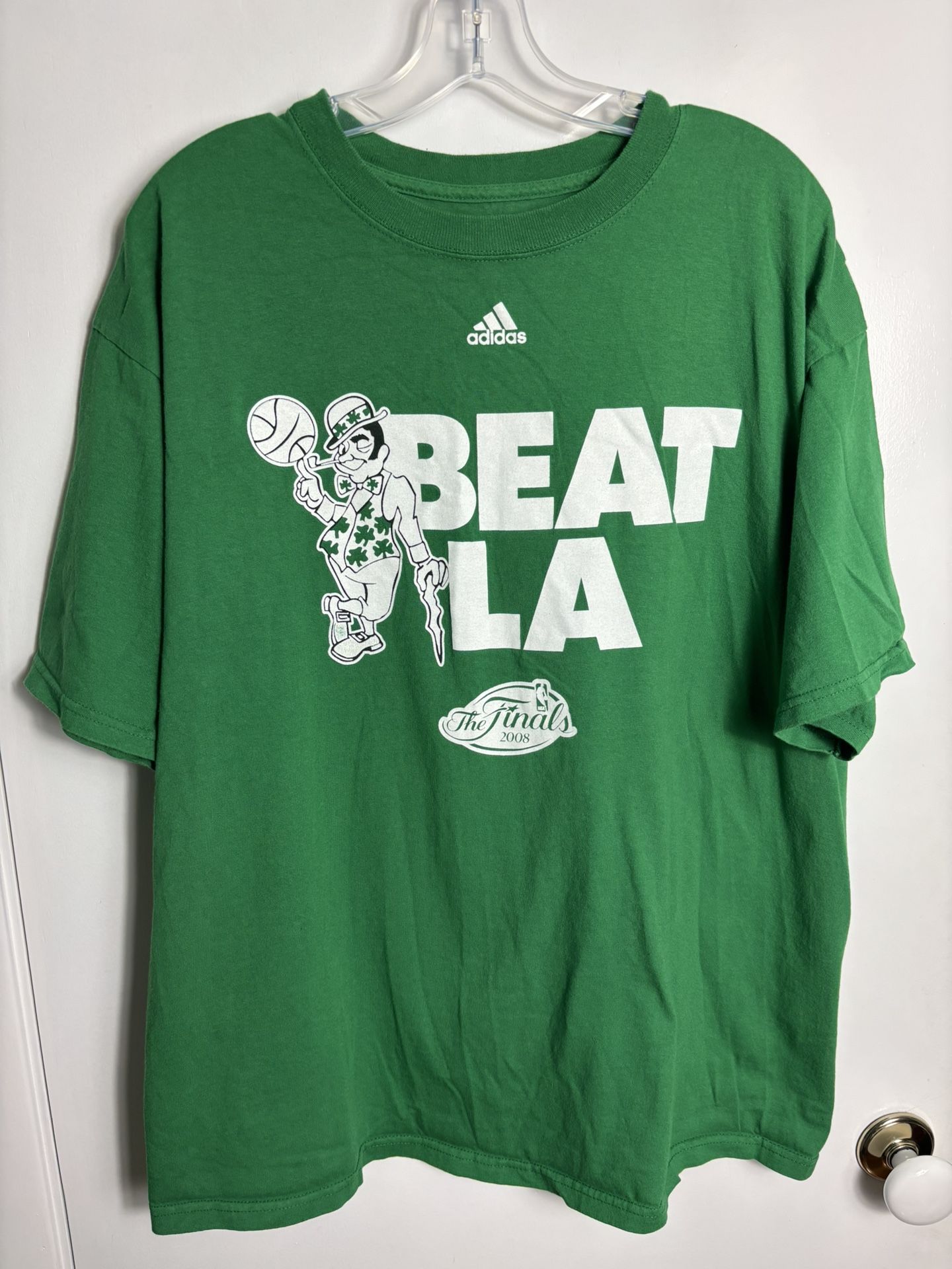 Adidas Boston Celtics 2008 NBA Finals Beat LA T-Shirt Men's L Paul Pierce Kobe