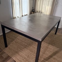 72” X 42” Concrete Top Dinning Table 