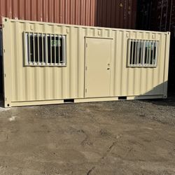 Custom 20ft Container Office | Turn-Key Workspace | AC • Windows • Secure Door