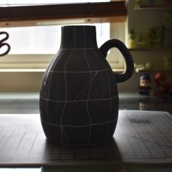 Modern Gray Ceramic Jug Vase - World Market