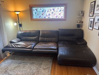 Leather Power Reclining Sectional