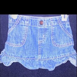 Baby & Toddler Girls Size 12 Month Ruffle Denim Jean Skirt