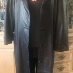 Vintage Jean Pierre Authentic Leather Long Coat