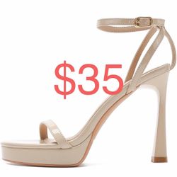 Platform Heels for Women Sexy Strappy Open Toe Heeled Sandals Dressy Party Wedding Shoes 4.3 Inches Stiletto High Heel