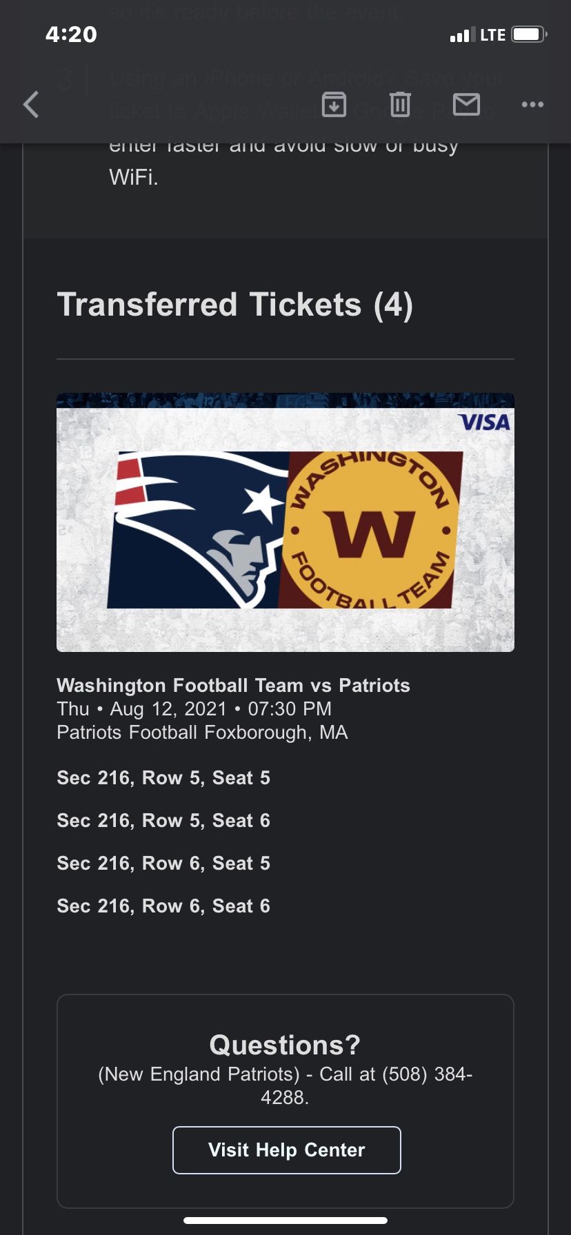 Pats Tix Tonights Game