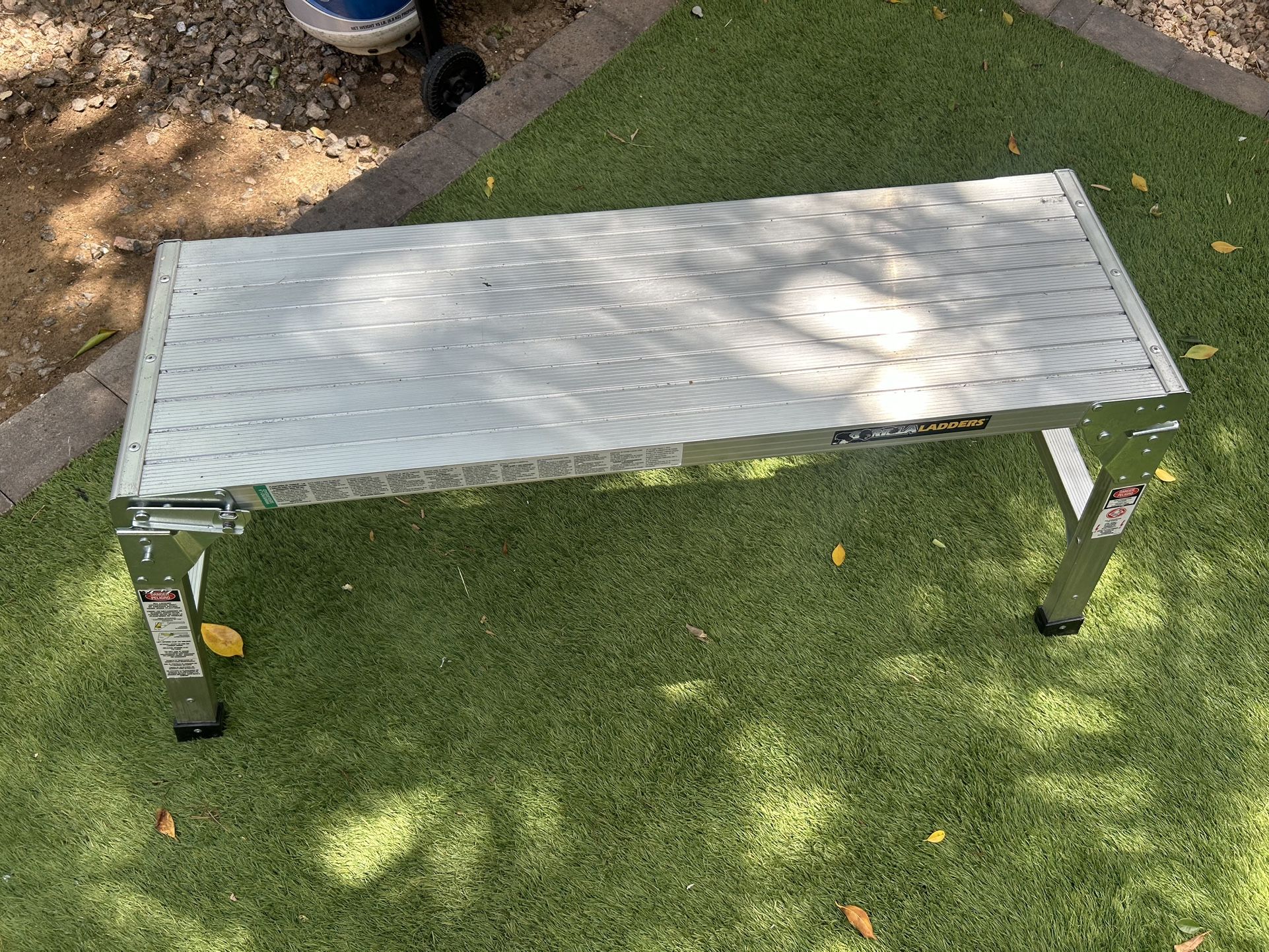 Gorilla Ladders 47.25 in. x 12 in. x 20 in. Aluminum Slim-Fold Work Platform with 250 Load Capacity