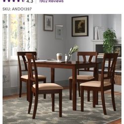 Dining Table & 4 Chairs