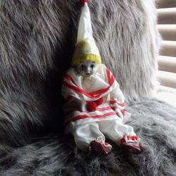 Vintage Porcelain Clown Doll