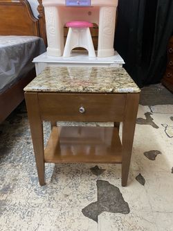 Marble top nightstand