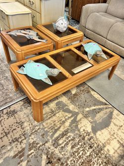 Vintage Coffee And 2 End Tables 