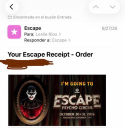 Escape Tickets GA FRIDAY ONLY