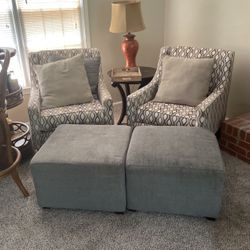 Chairs Pillows And Ottomans