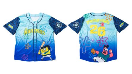 2026 SpongeBob SquarePants Jersey Seattle Mariners 8/4 Nickelodeon New Size XL