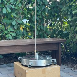 NEW! 16.5-Inch Pressure Washer SURFACE CLEANER w/4-Wheels Stainless Steel + 2 Extension Wands 4000PSI Driveway, Pavers