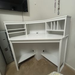 White Corner Desk 