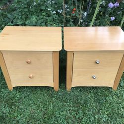 Golden Oak Nightstands 