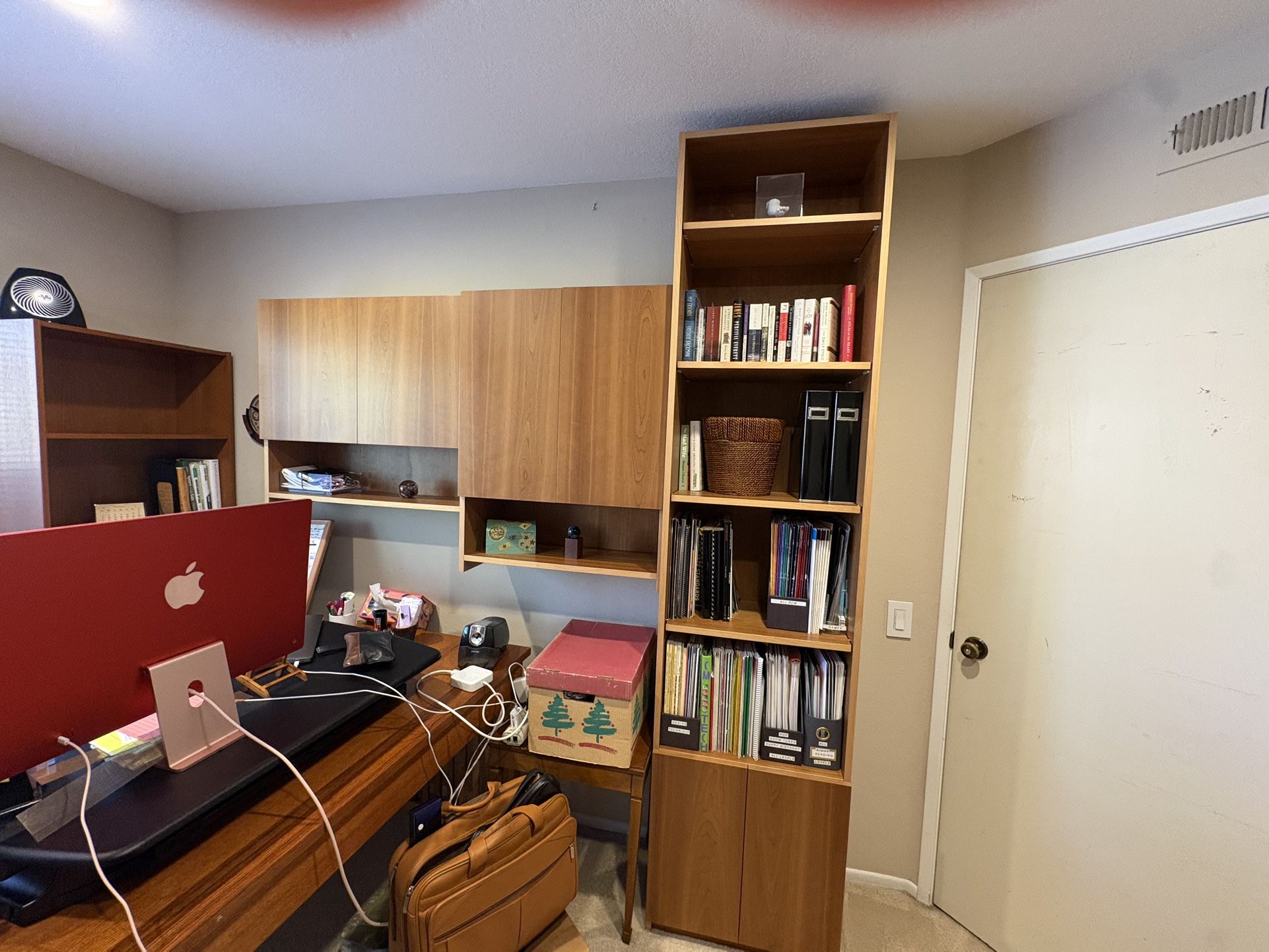 4 Custom Made Cherry Office Cabinets B.O. MUST GO